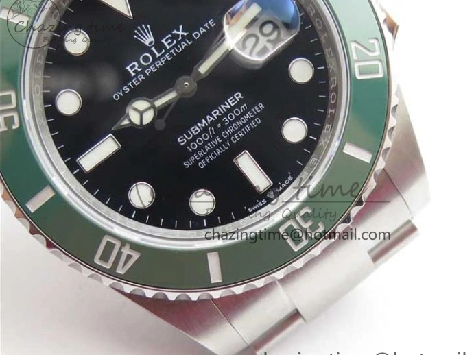 MiroTime 0701 Bold Submariner 41mm 126610 LV Kermit EWF Black Dial on SS Bracelet A 2765